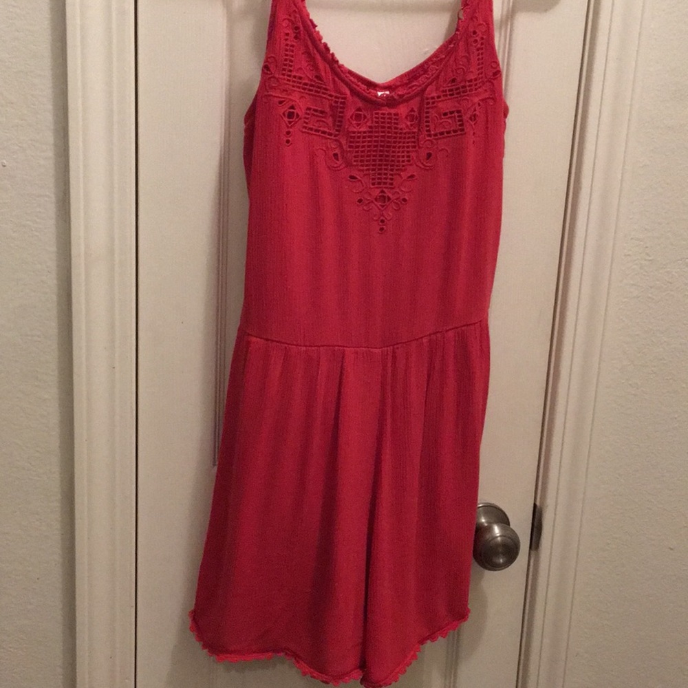 Maroon red adorable romper